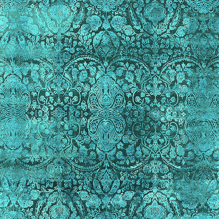 Oriental Turquoise Industrial Rug, urb1447turq
