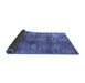 Sideview of Oriental Blue Industrial Rug, urb1447blu