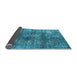 Sideview of Oriental Light Blue Industrial Rug, urb1447lblu