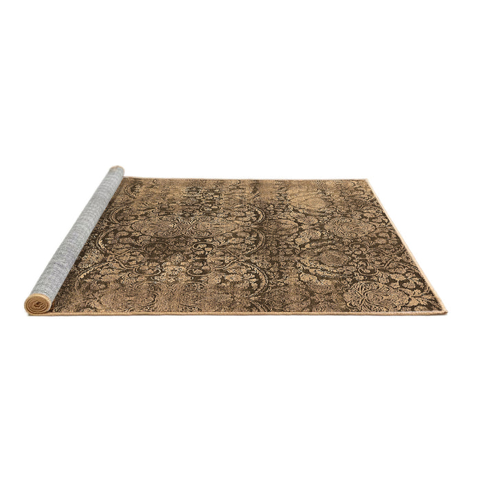 Sideview of Machine Washable Oriental Brown Industrial Rug, wshurb1447brn