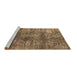 Sideview of Machine Washable Oriental Brown Industrial Rug, wshurb1447brn