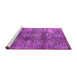 Sideview of Machine Washable Oriental Pink Industrial Rug, wshurb1447pnk