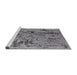 Sideview of Machine Washable Industrial Modern Gray Rug, wshurb1448