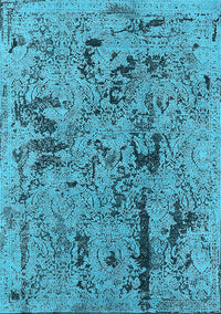 Oriental Light Blue Industrial Rug, urb1448lblu