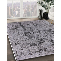 Mid-Century Modern Gray Oriental Rug, urb1448