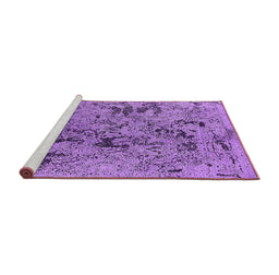 Sideview of Machine Washable Oriental Purple Industrial Area Rugs, wshurb1448pur