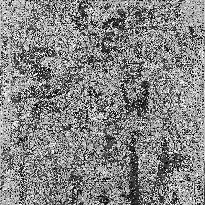 Machine Washable Oriental Gray Industrial Rug, wshurb1448gry