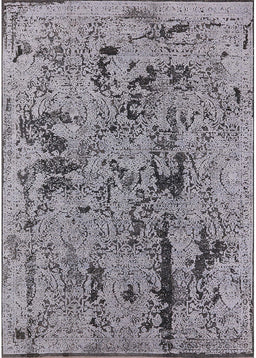 Mid-Century Modern Gray Oriental Rug, urb1448