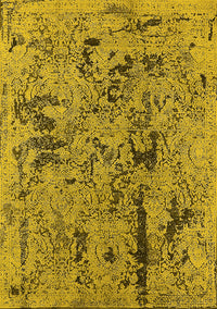 Oriental Yellow Industrial Rug, urb1448yw