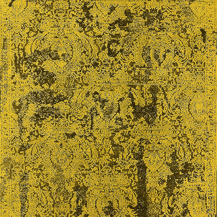 Oriental Yellow Industrial Rug, urb1448yw