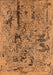 Machine Washable Oriental Orange Industrial Area Rugs, wshurb1448org