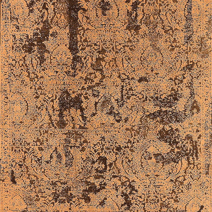 Machine Washable Oriental Orange Industrial Area Rugs, wshurb1448org