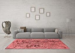 Industrial Red Washable Rugs