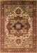 Machine Washable Oriental Brown Industrial Rug, wshurb1449brn