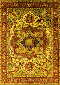 Oriental Yellow Industrial Rug, urb1449yw