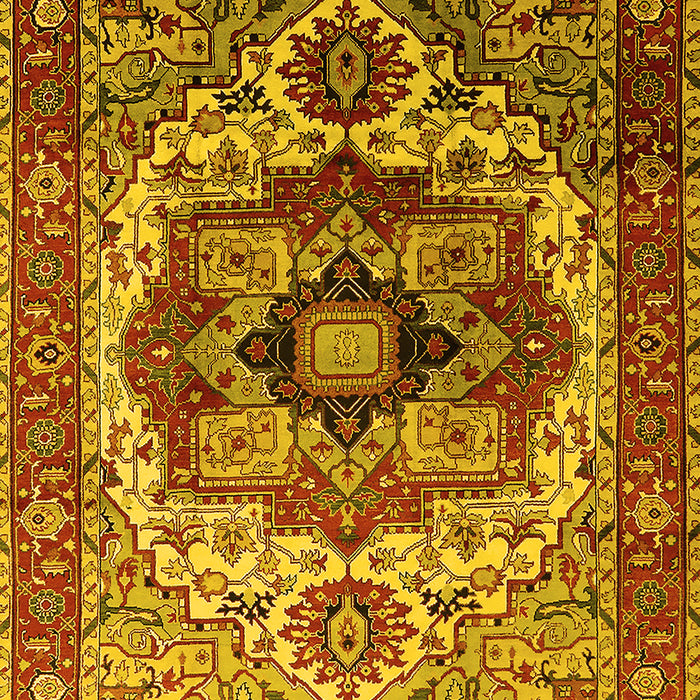 Oriental Yellow Industrial Rug, urb1449yw