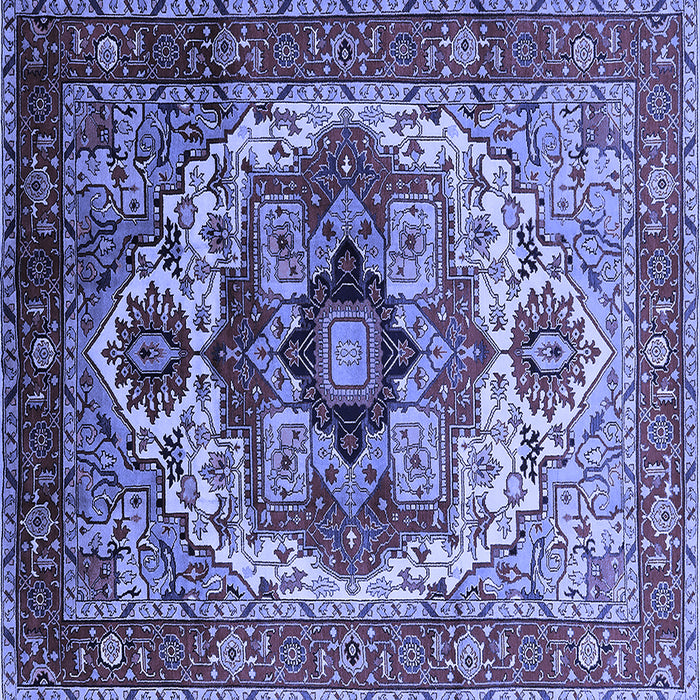 Square Oriental Blue Industrial Rug, urb1449blu