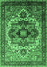 Machine Washable Oriental Emerald Green Industrial Area Rugs, wshurb1449emgrn