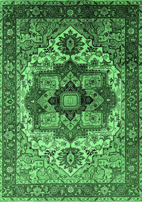 Oriental Emerald Green Industrial Rug, urb1449emgrn