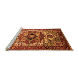 Sideview of Machine Washable Oriental Orange Industrial Area Rugs, wshurb1449org