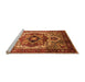 Sideview of Machine Washable Oriental Orange Industrial Area Rugs, wshurb1449org