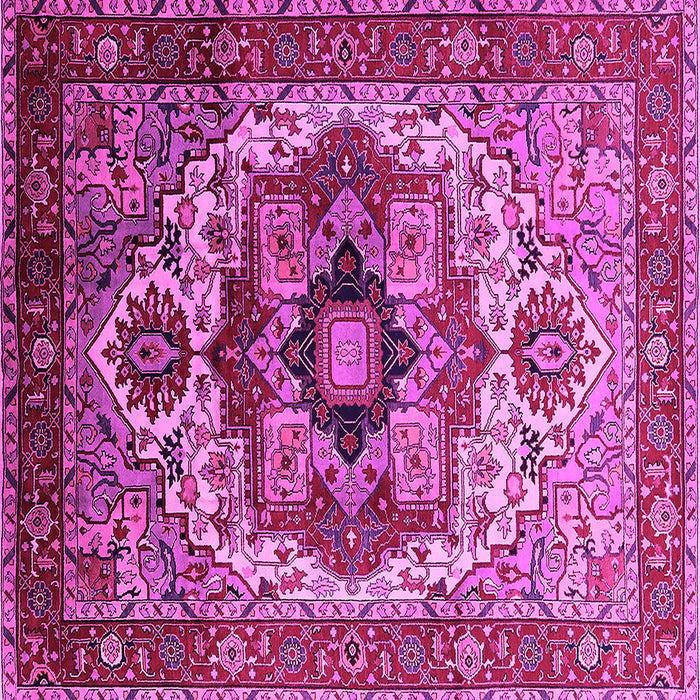 Square Oriental Pink Industrial Rug, urb1449pnk