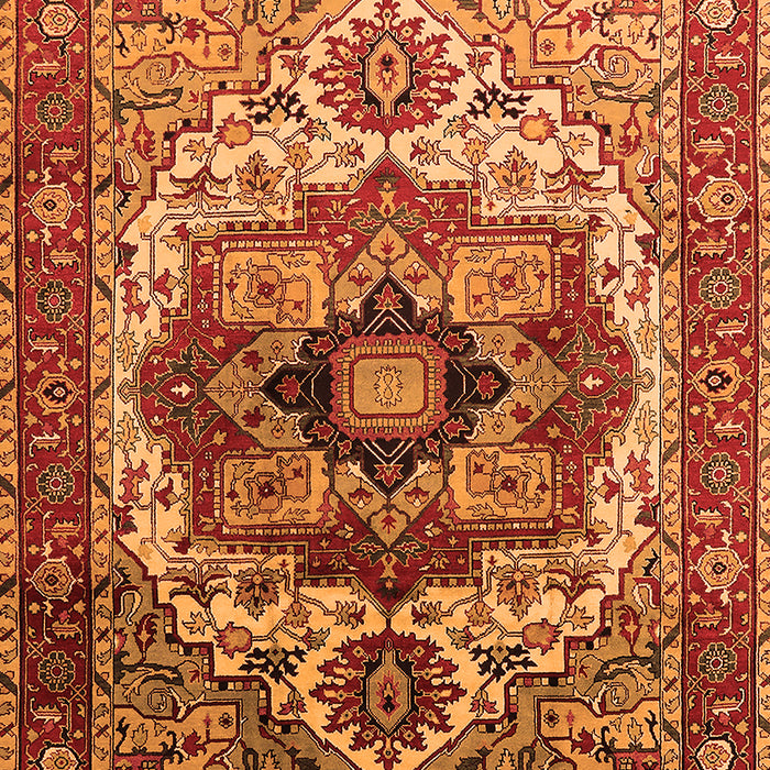 Machine Washable Oriental Orange Industrial Area Rugs, wshurb1449org