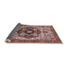 Sideview of Mid-Century Modern Saffron Red Oriental Rug, urb1450