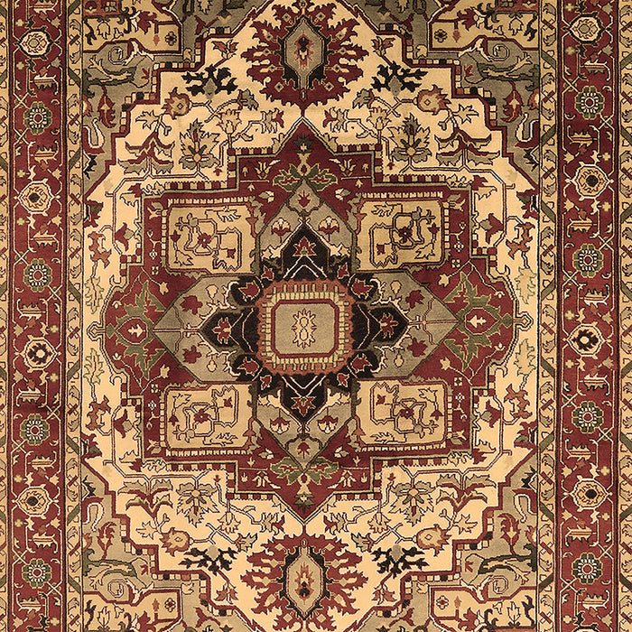 Machine Washable Oriental Brown Industrial Rug, wshurb1450brn