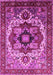 Machine Washable Oriental Pink Industrial Rug, wshurb1450pnk