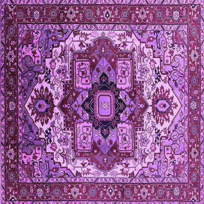 Square Machine Washable Oriental Purple Industrial Area Rugs, wshurb1450pur