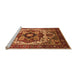 Sideview of Machine Washable Oriental Orange Industrial Area Rugs, wshurb1450org