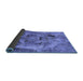 Sideview of Oriental Blue Industrial Rug, urb1451blu