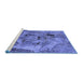 Sideview of Machine Washable Oriental Blue Industrial Rug, wshurb1451blu