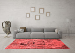 Industrial Red Washable Rugs