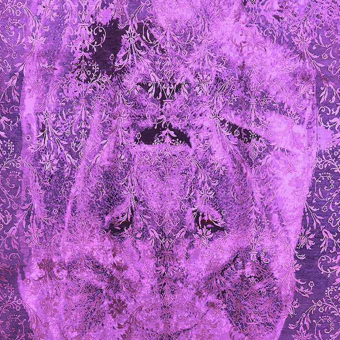 Machine Washable Oriental Purple Industrial Area Rugs, wshurb1451pur