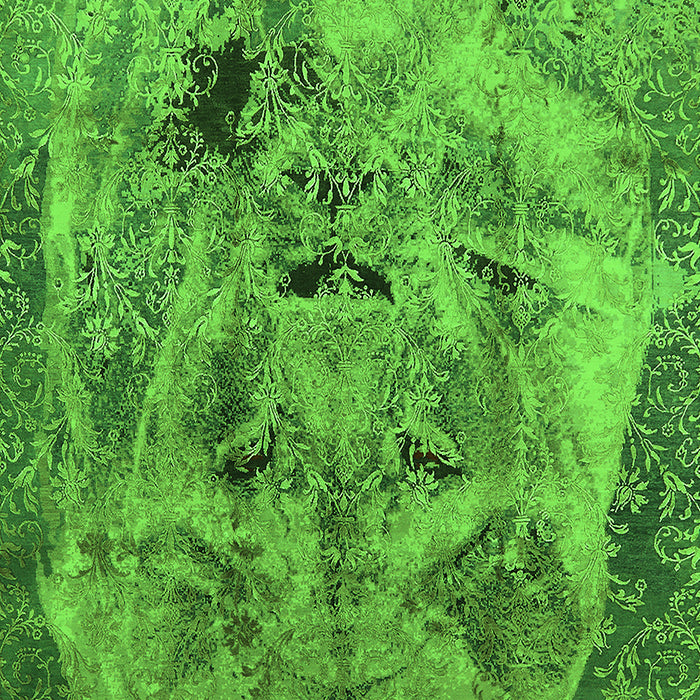 Oriental Green Industrial Rug, urb1451grn