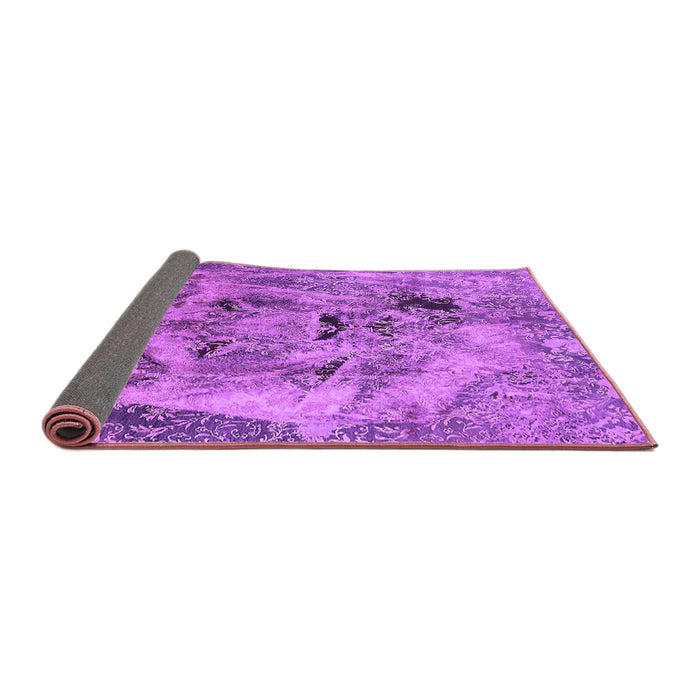 Sideview of Oriental Purple Industrial Rug, urb1451pur