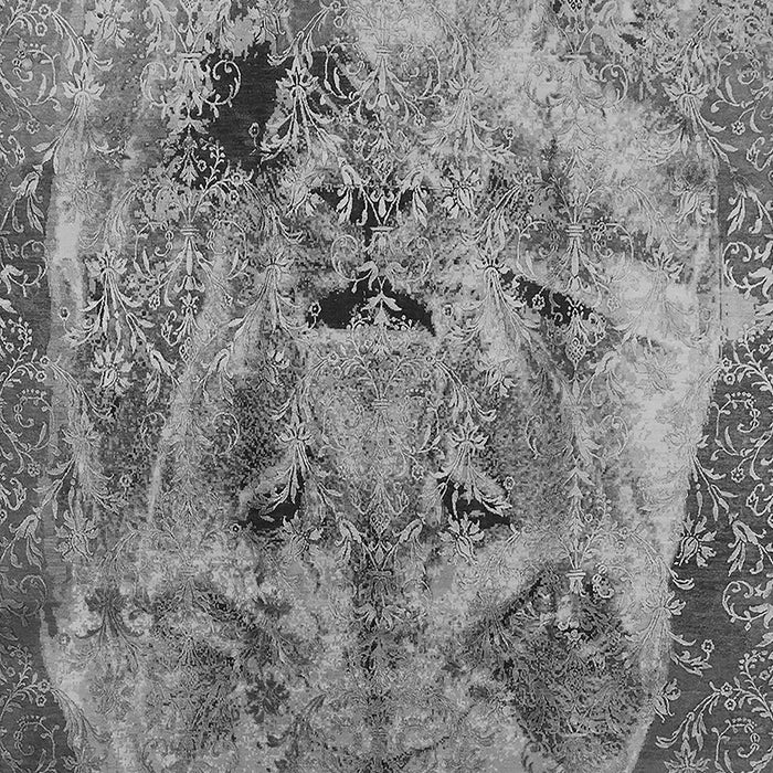 Oriental Gray Industrial Rug, urb1451gry