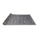 Sideview of Mid-Century Modern Gray Oriental Rug, urb1452