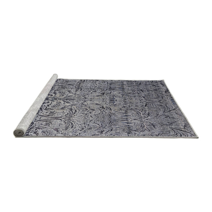Sideview of Machine Washable Industrial Modern Gray Rug, wshurb1452