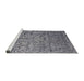 Sideview of Machine Washable Industrial Modern Gray Rug, wshurb1452