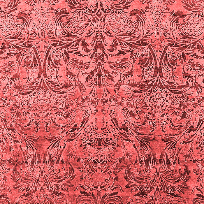 Machine Washable Oriental Red Industrial Rug, wshurb1452red