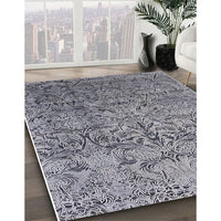 Mid-Century Modern Gray Oriental Rug, urb1452