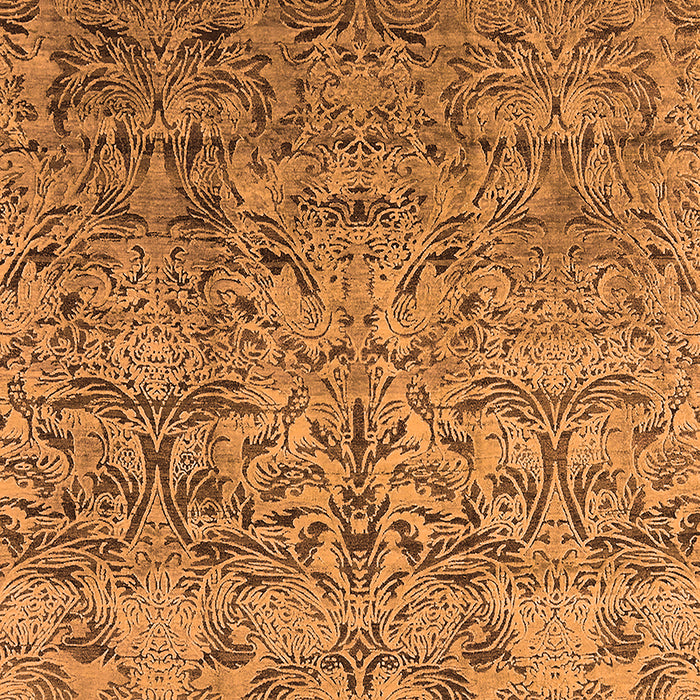 Machine Washable Oriental Orange Industrial Area Rugs, wshurb1452org