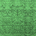 Square Machine Washable Oriental Emerald Green Industrial Area Rugs, wshurb1452emgrn