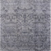 Square Machine Washable Industrial Modern Gray Rug, wshurb1452