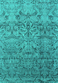 Oriental Turquoise Industrial Rug, urb1452turq