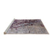 Sideview of Machine Washable Industrial Modern Silver Pink Rug, wshurb1453