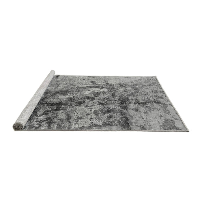 Sideview of Machine Washable Oriental Gray Industrial Rug, wshurb1453gry